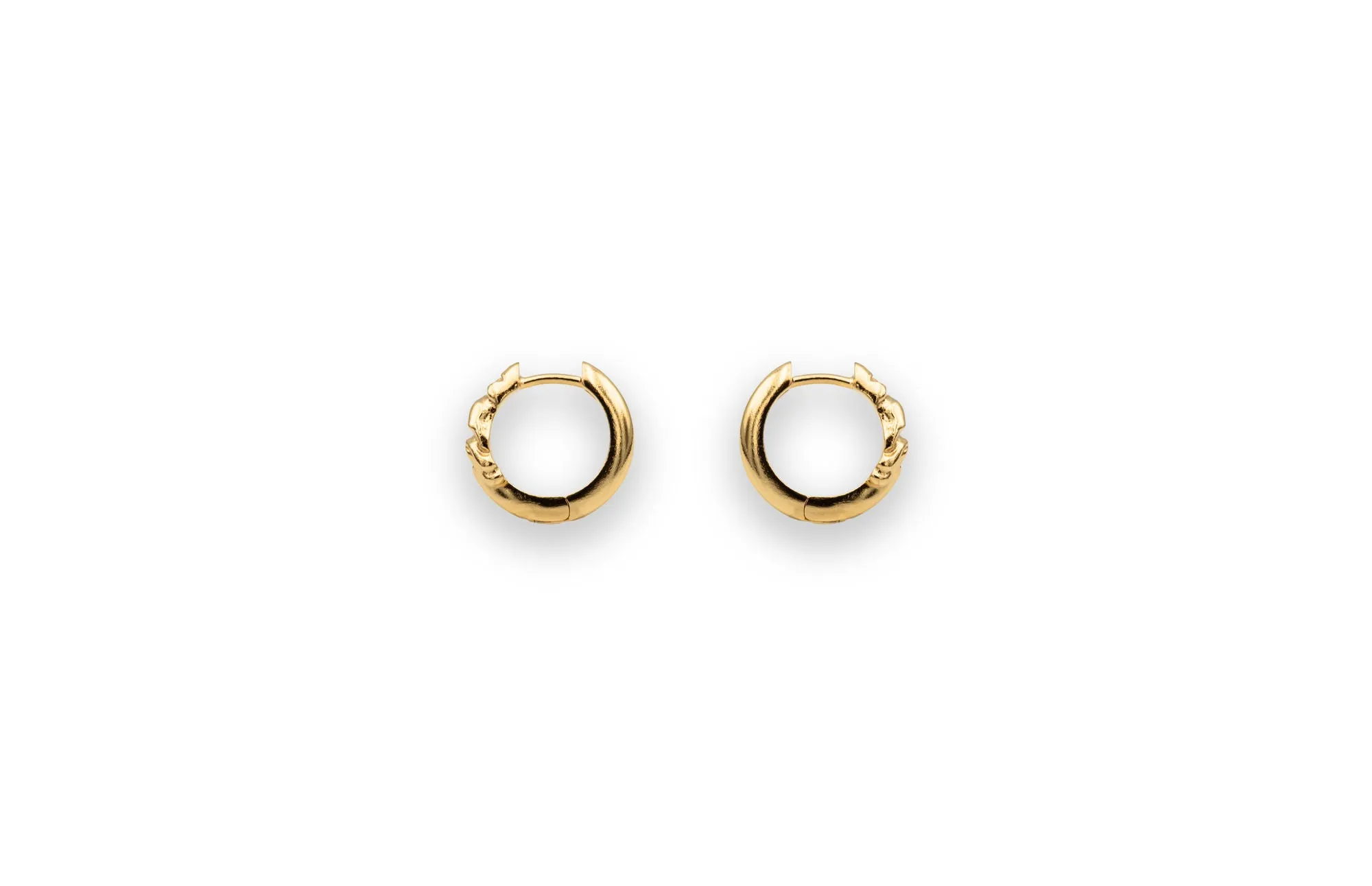IX Rustic 22k Gold Plated Hoop