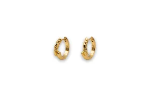 IX Rustic 22k Gold Plated Hoop