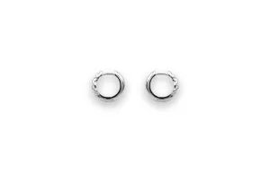 IX Rustic Silver Hoop