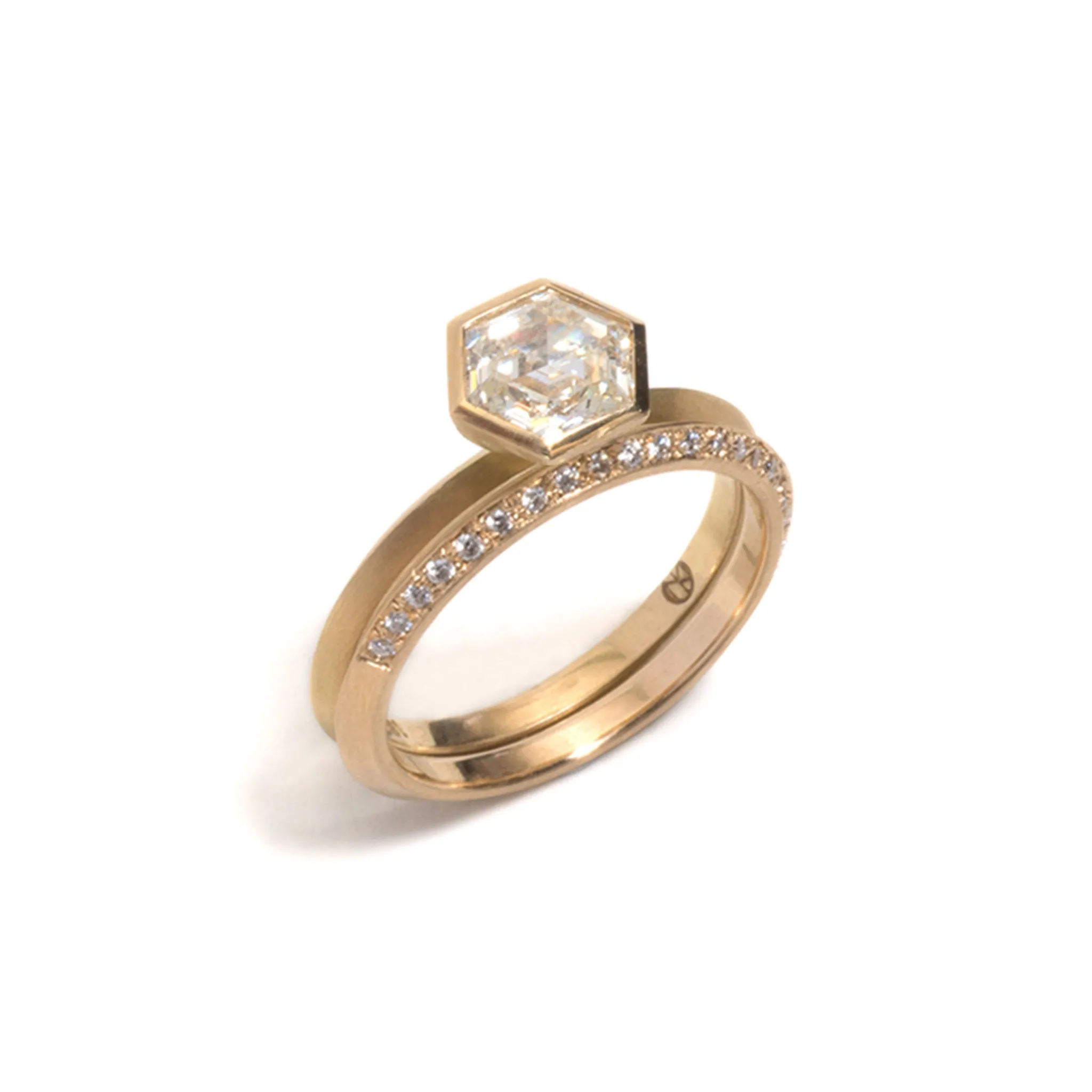 Jewelled Yellow Gold You and Me Ring Pieces of Eight