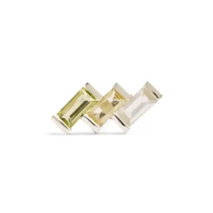 Juicy Triple Gem Stud Earring (Single) Pieces of Eight
