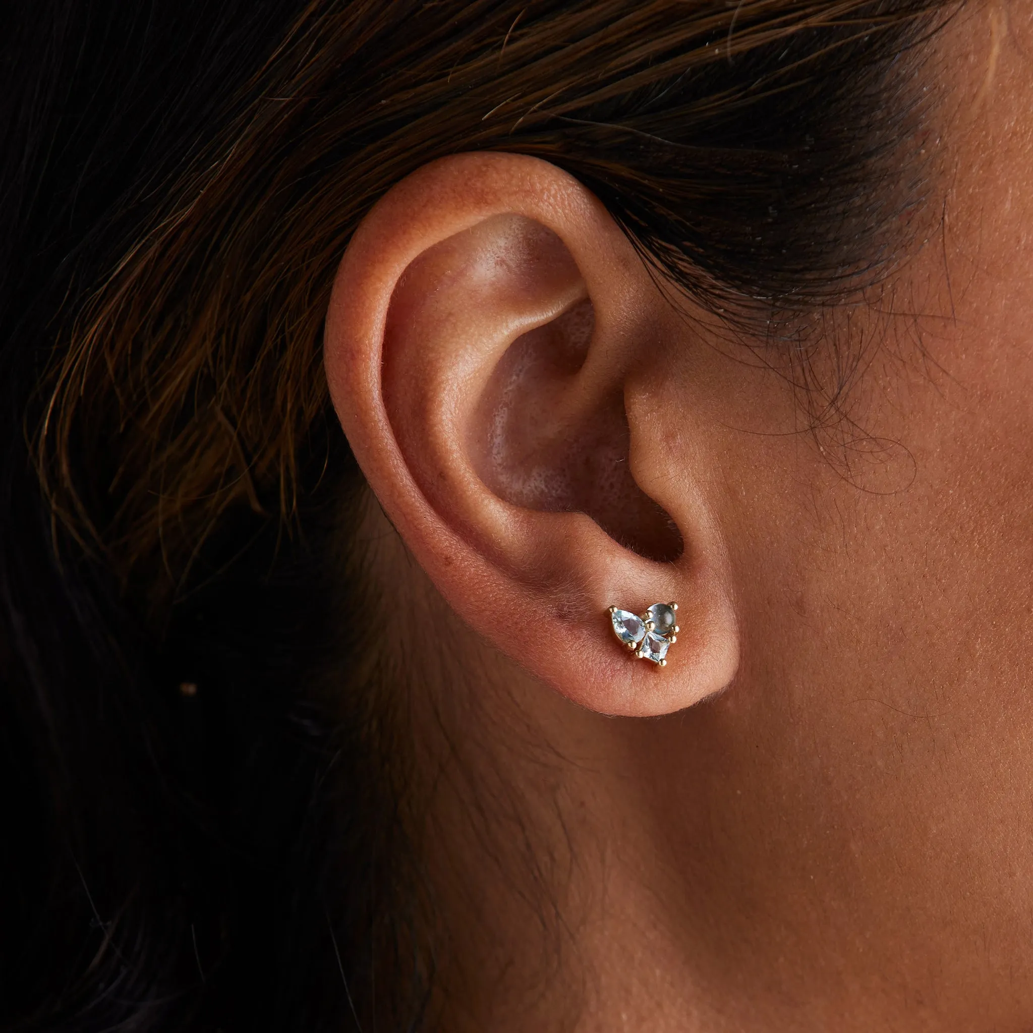 Kaleidoscope Blue Gem Earrings Pieces of Eight