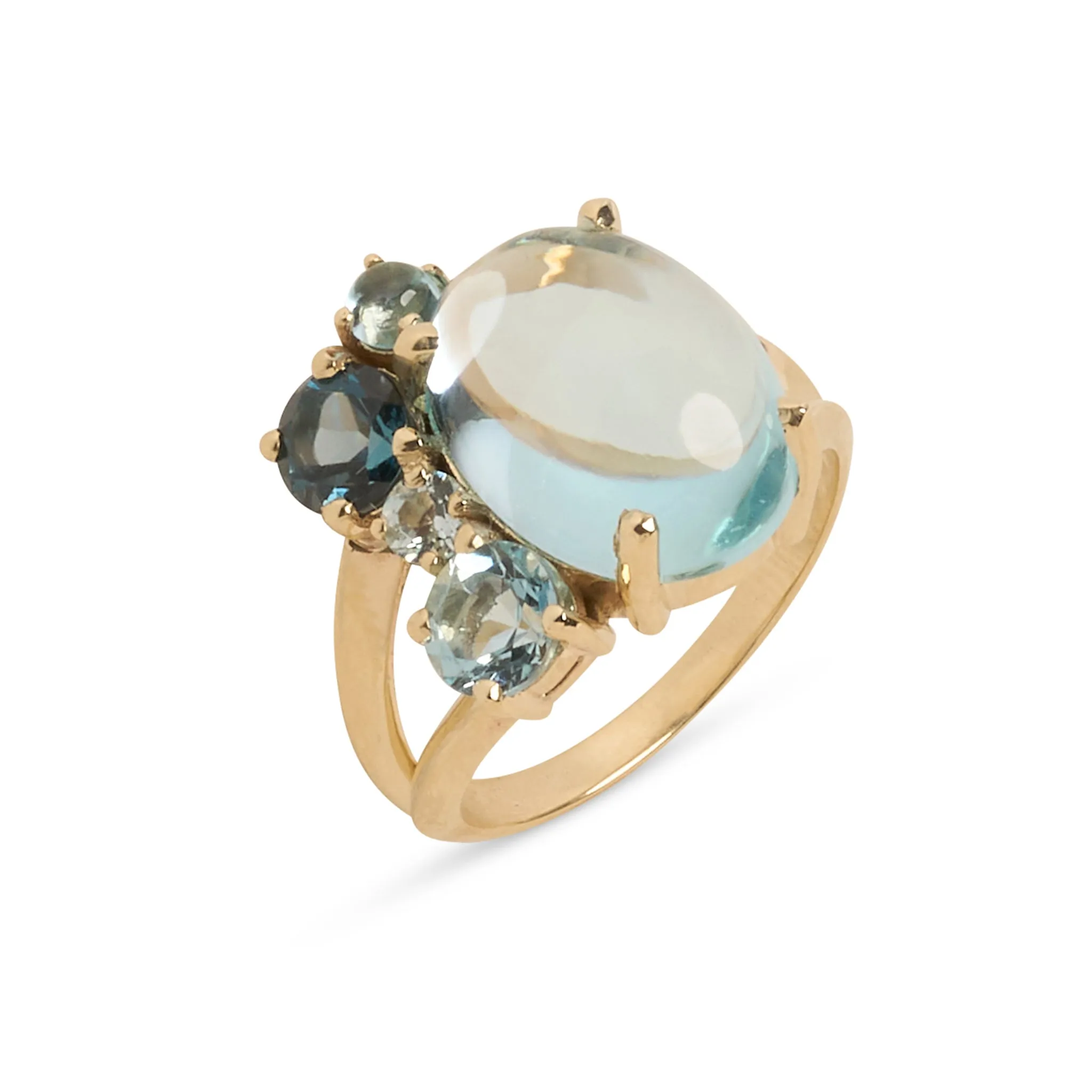 Kaleidoscope Blue Gem Ring Pieces of Eight