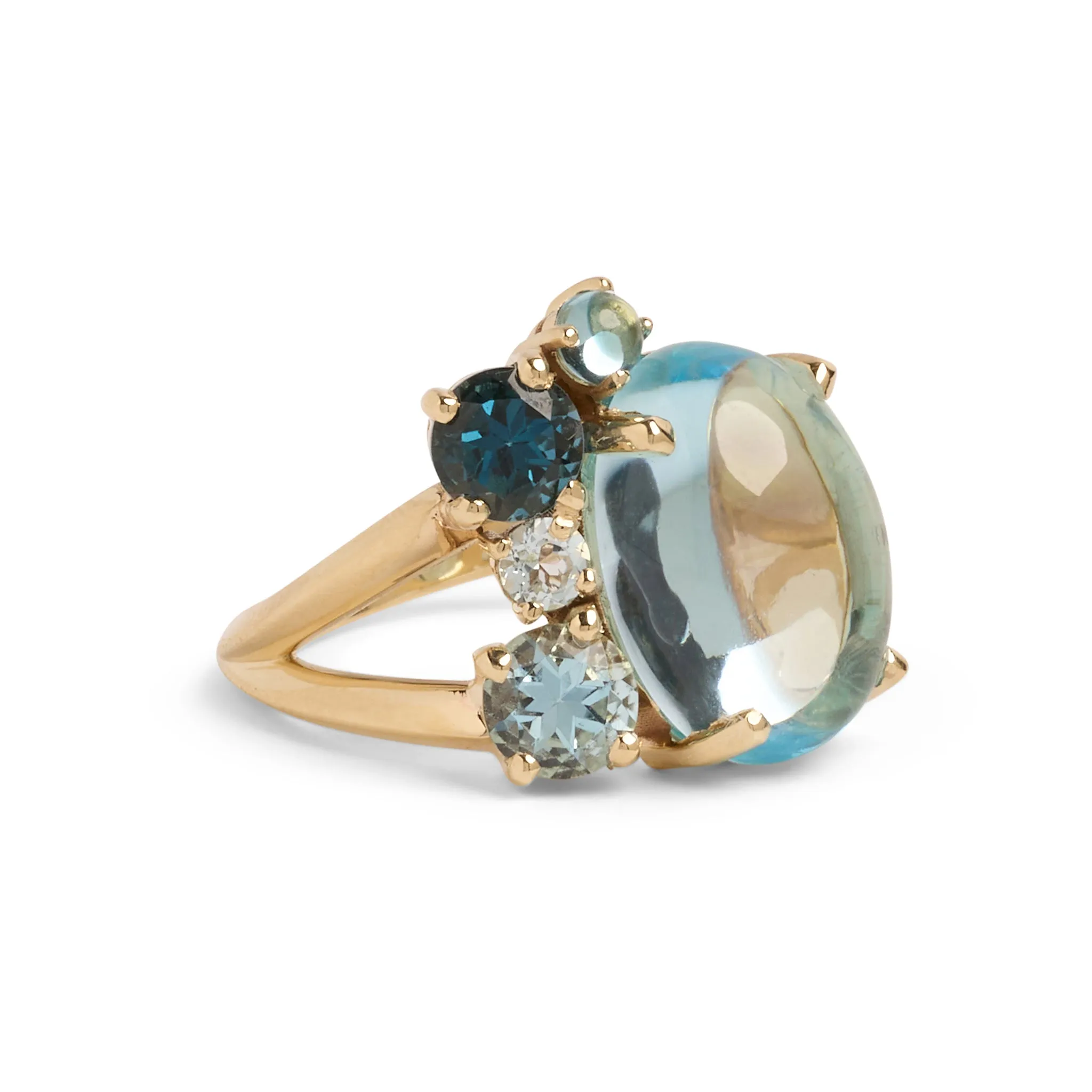 Kaleidoscope Blue Gem Ring Pieces of Eight