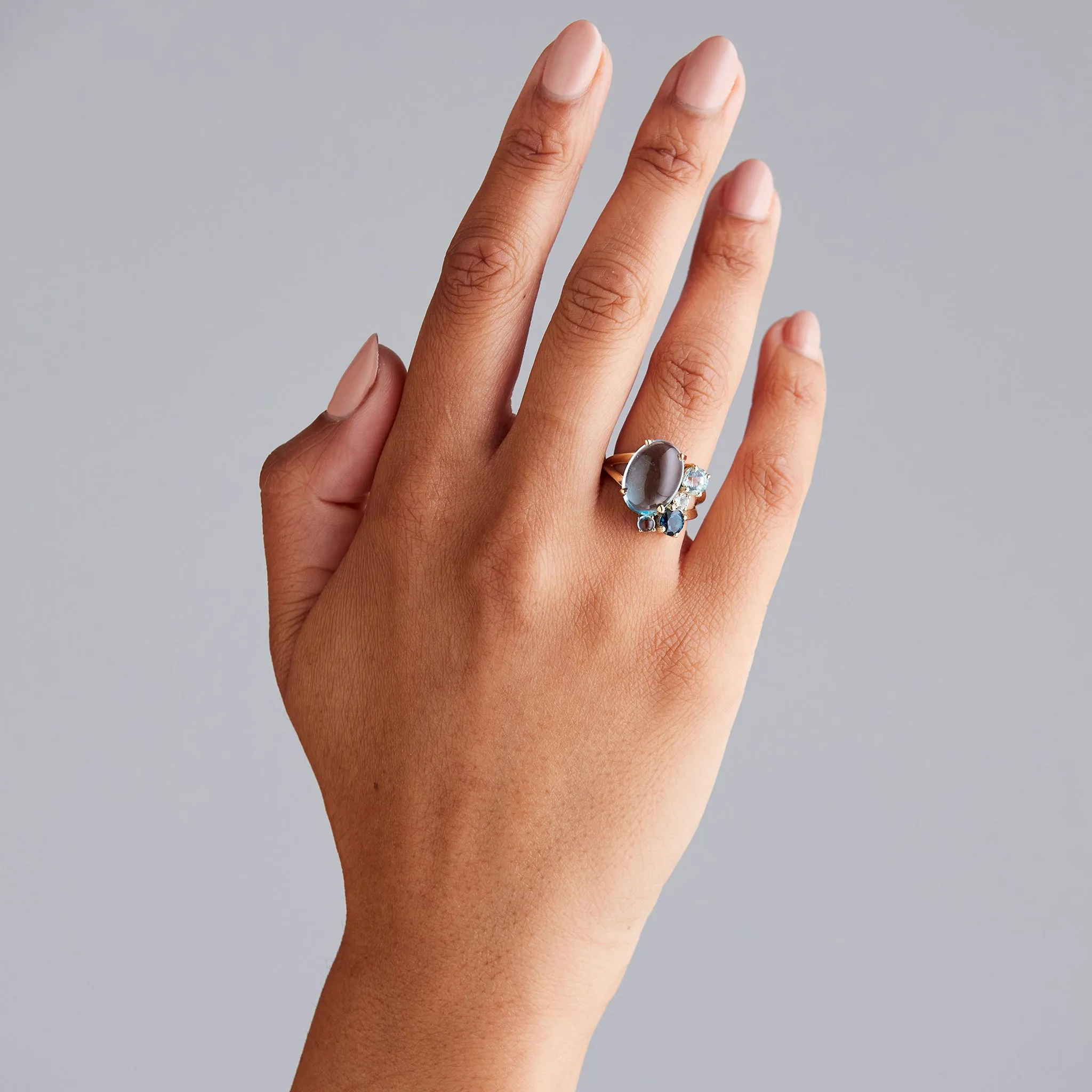 Kaleidoscope Blue Gem Ring Pieces of Eight