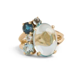 Kaleidoscope Blue Gem Ring Pieces of Eight