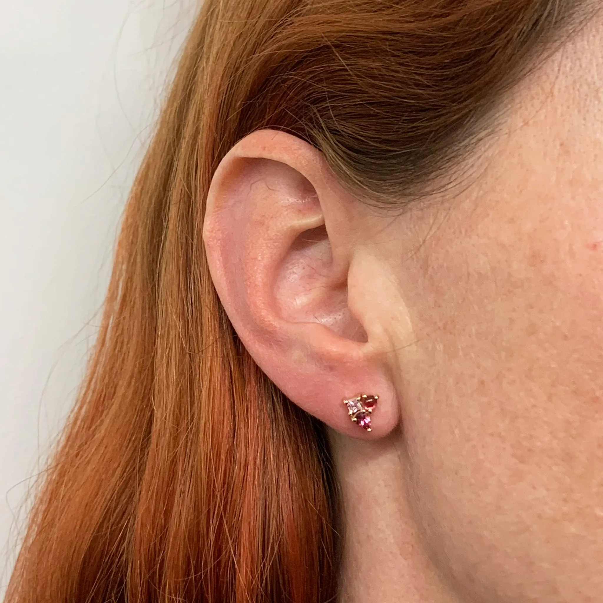Kaleidoscope Pink Gem Earrings Pieces of Eight