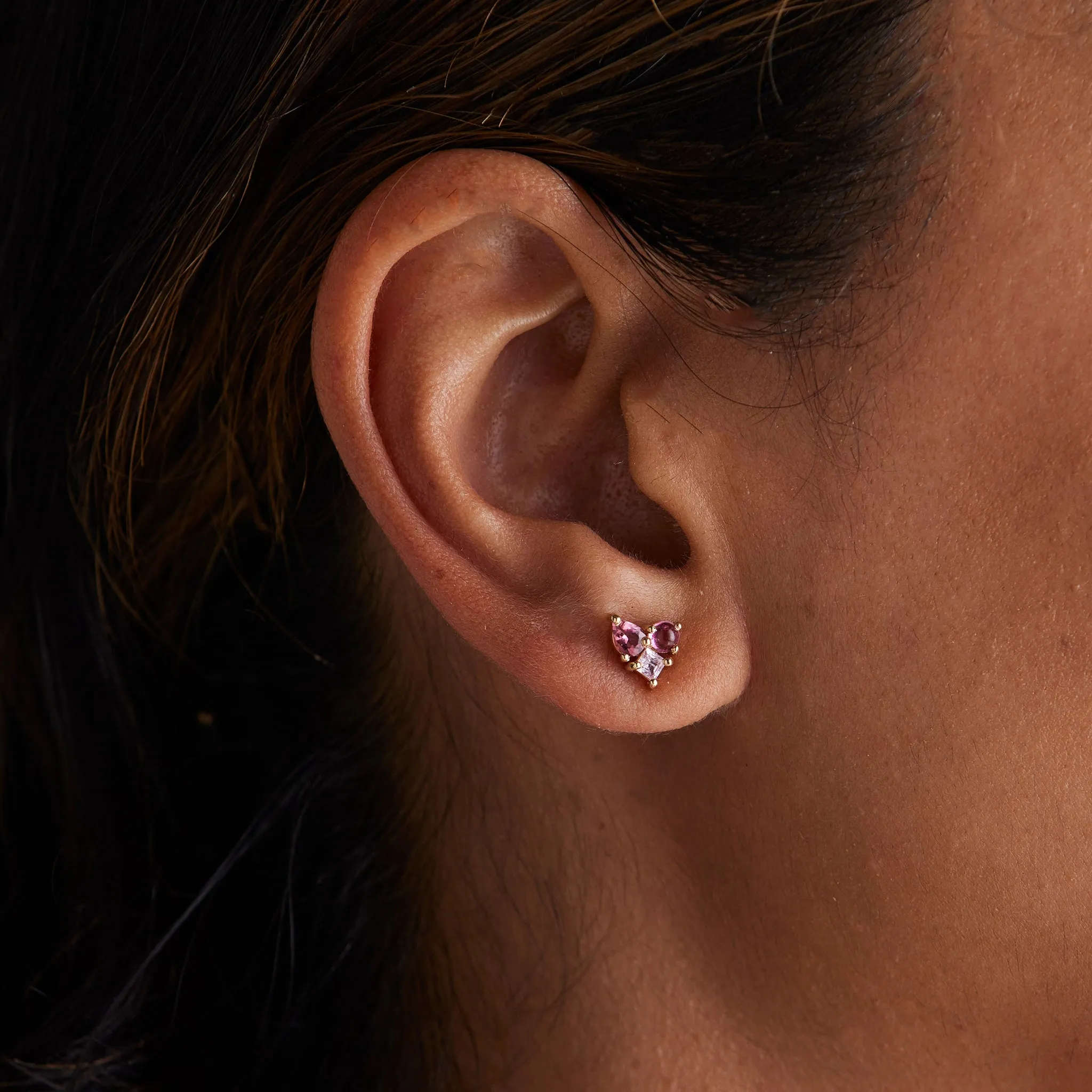Kaleidoscope Pink Gem Earrings Pieces of Eight
