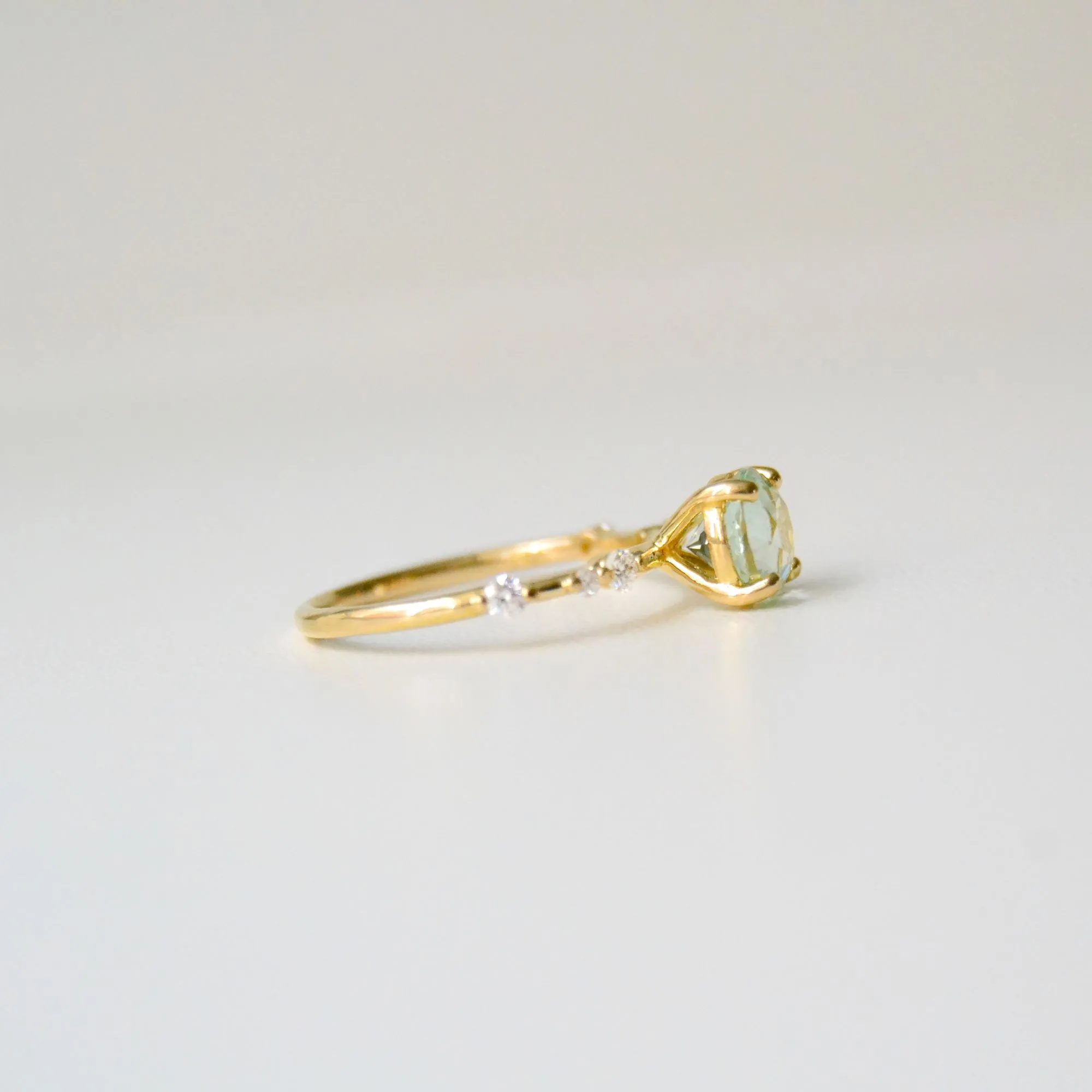 Ladaru Kola 18K Gold Ring w. Tourmaline & Diamonds