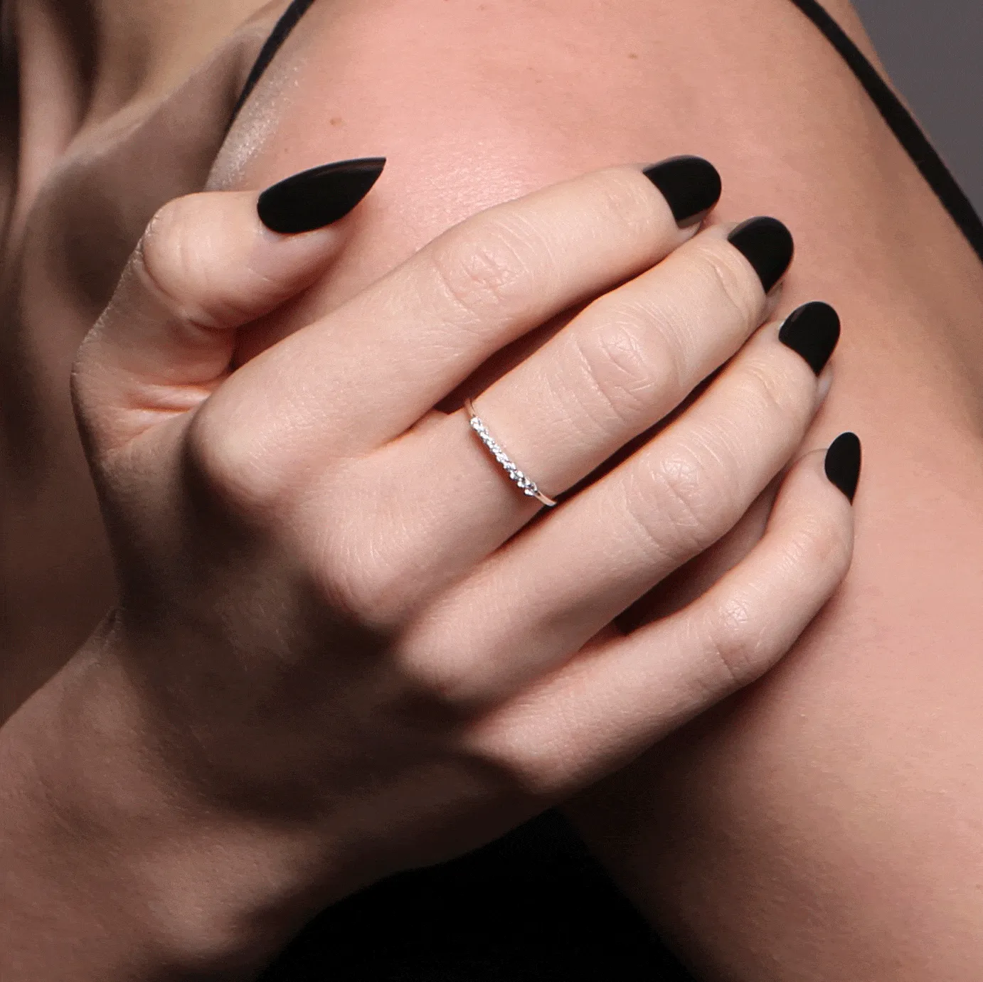 Lara Bar 18K Gold Ring w. Diamonds