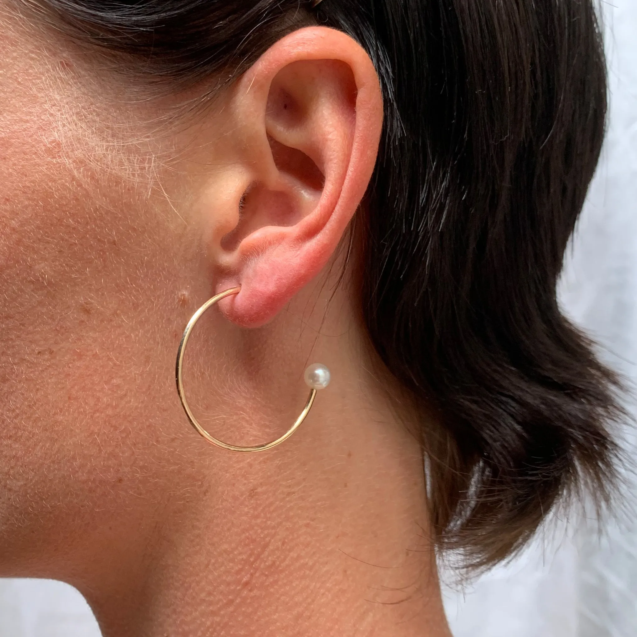 Large Gold Charming Hoop   Charms Earrings Pieces of Eight