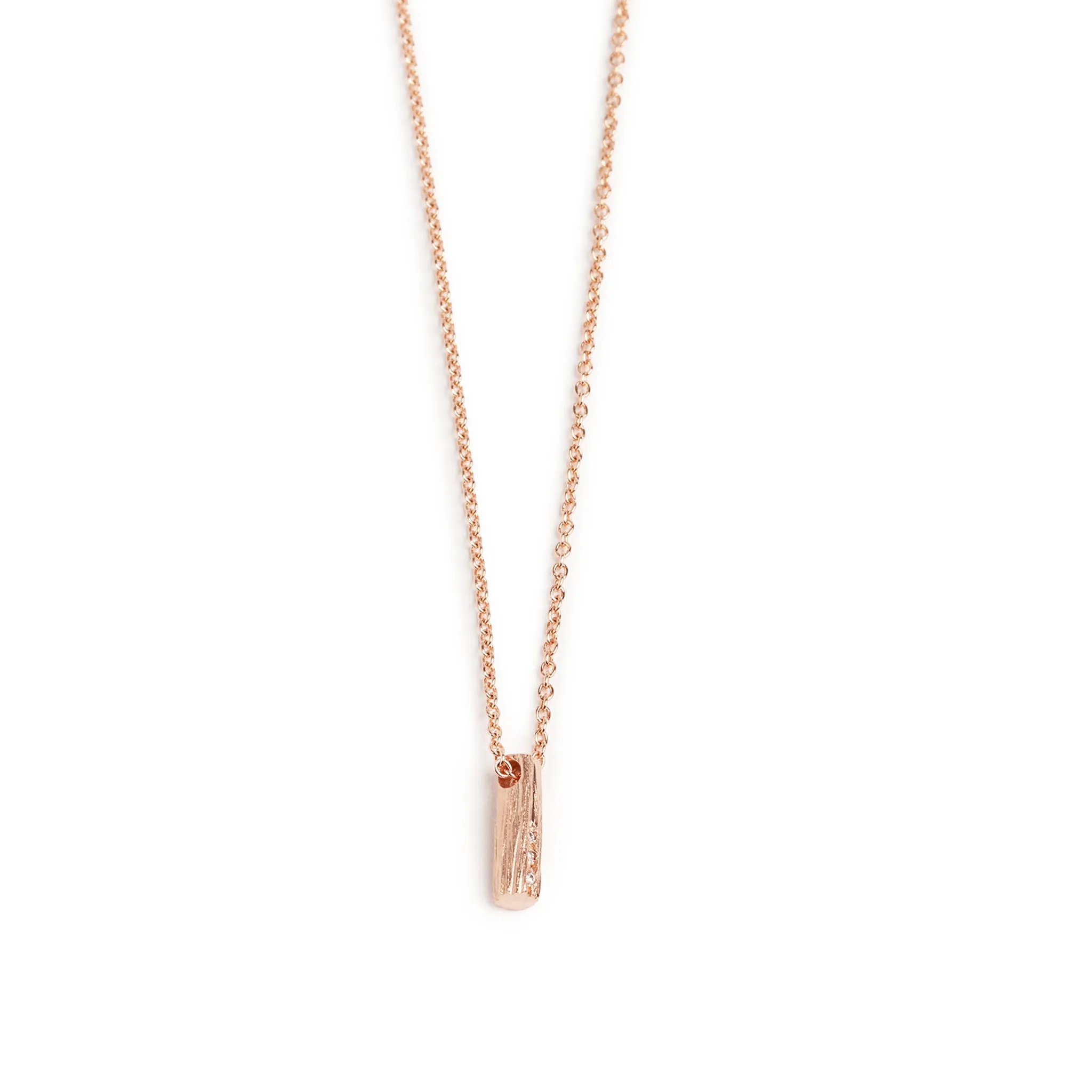 Lithic Diamond Love Rose Gold Pendant Pieces of Eight