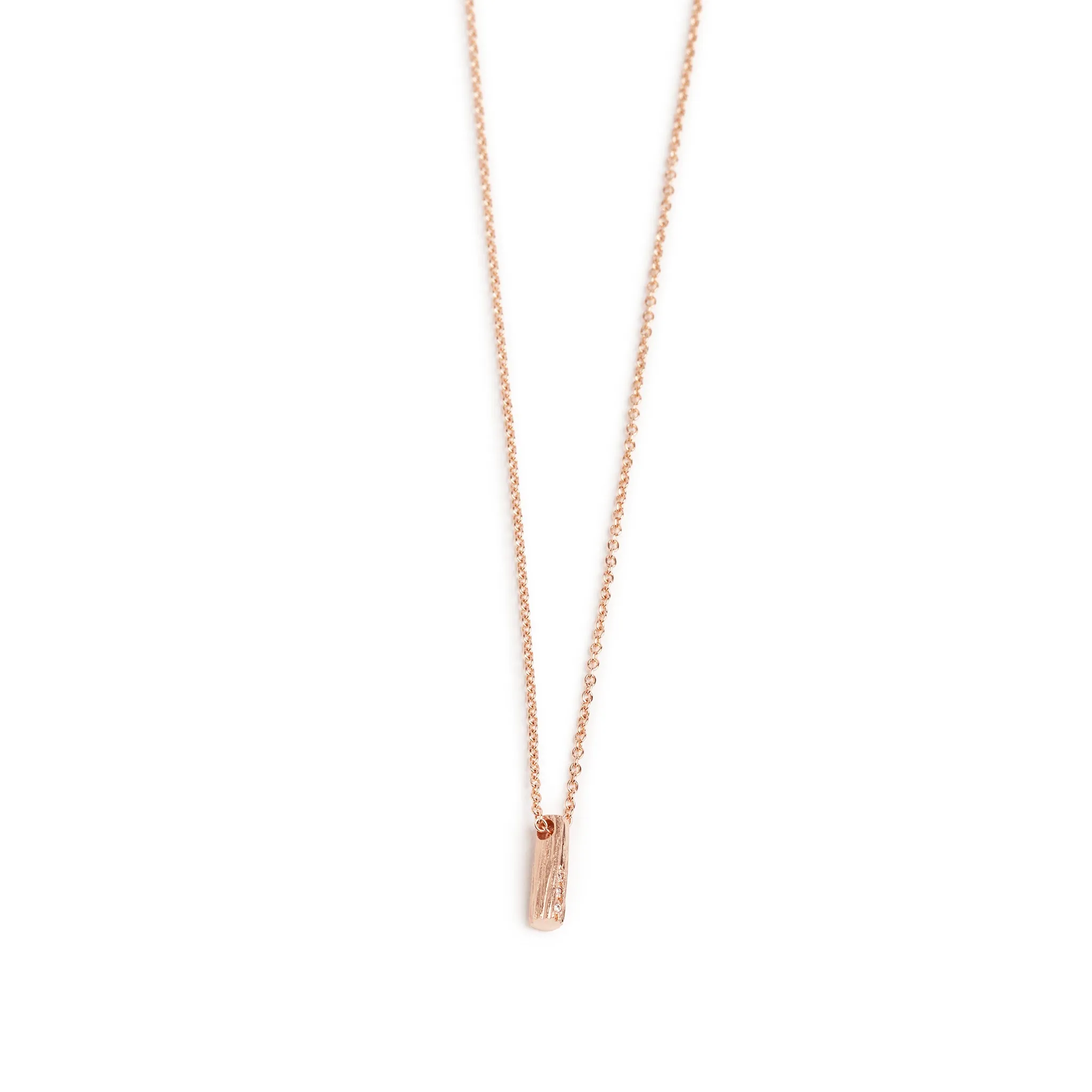 Lithic Diamond Love Rose Gold Pendant Pieces of Eight
