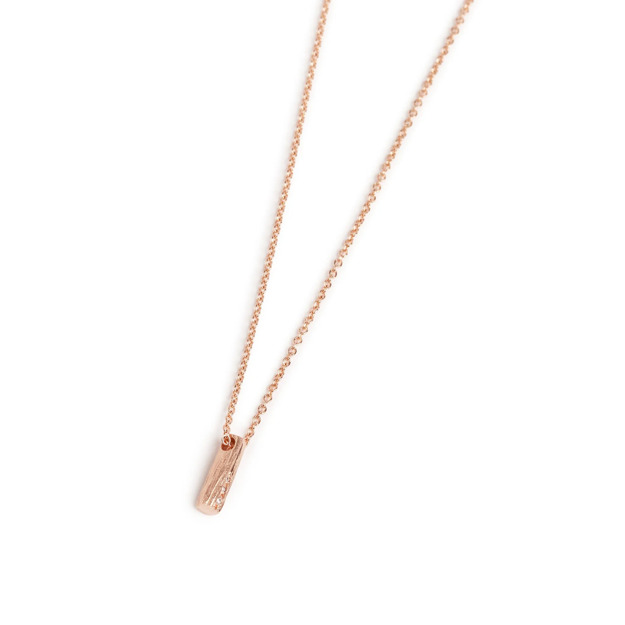 Lithic Diamond Love Rose Gold Pendant Pieces of Eight