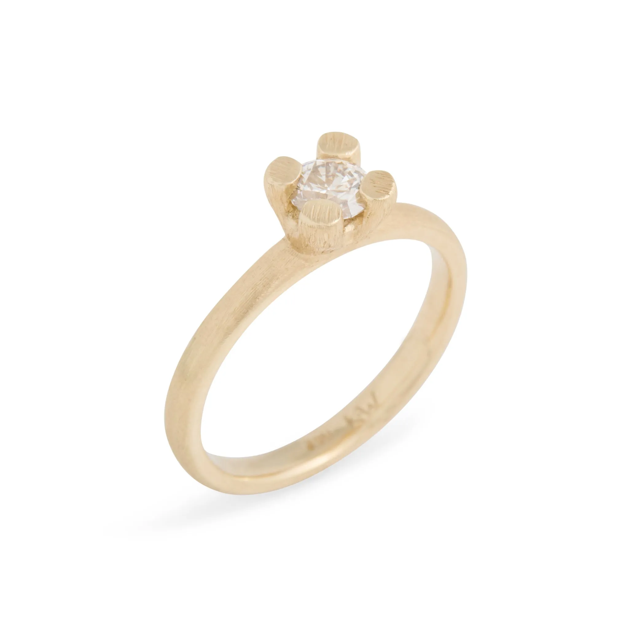 Lithic Diamond Solitaire Ring Pieces of Eight
