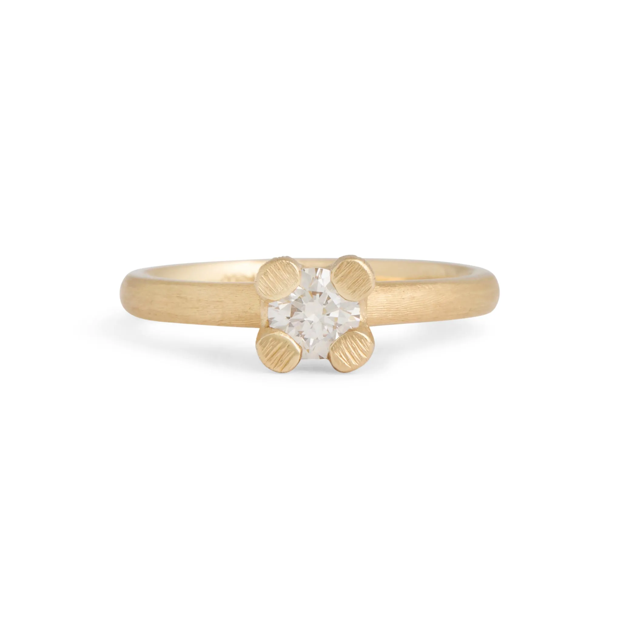 Lithic Diamond Solitaire Ring Pieces of Eight