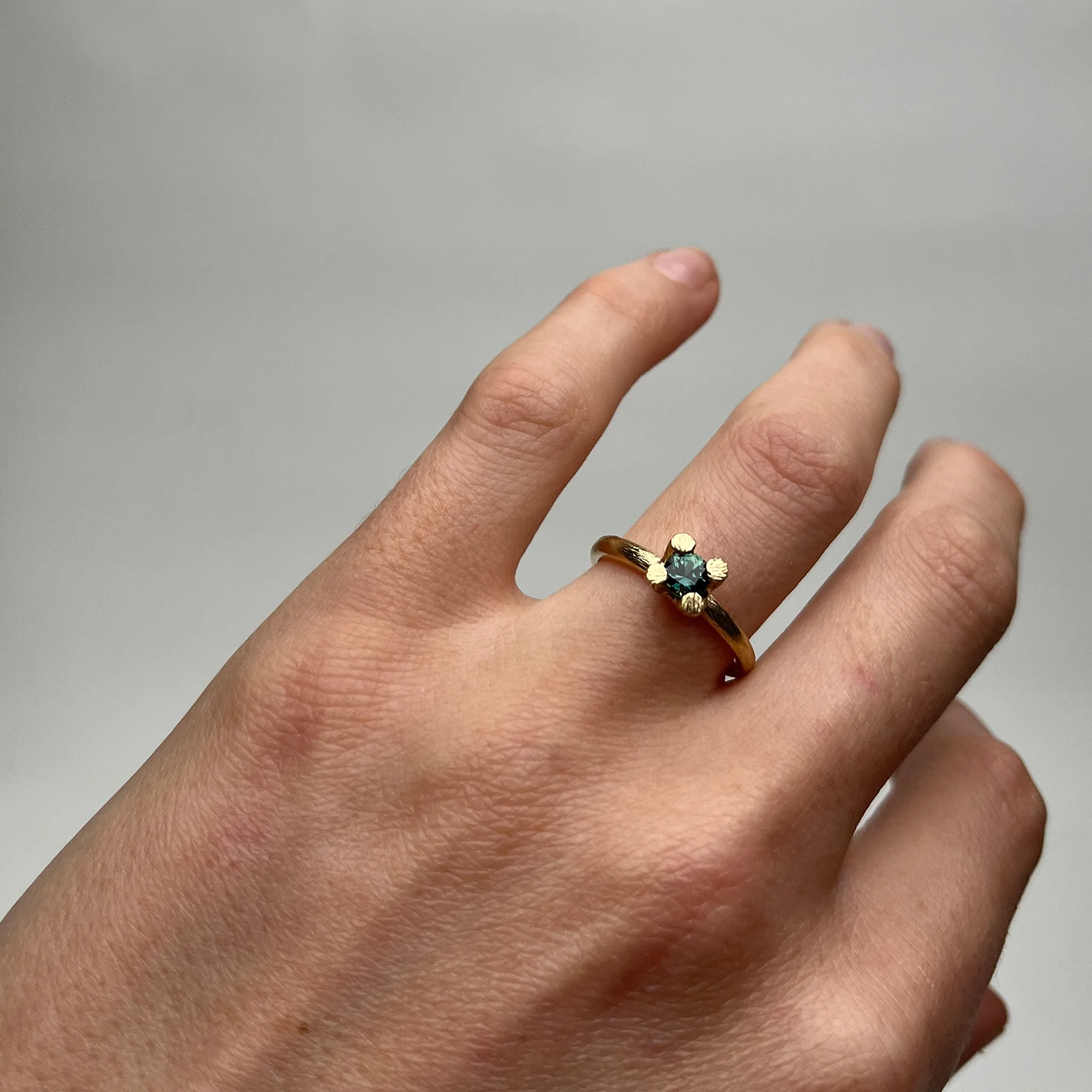 Lithic Sapphire Solitaire Ring Pieces of Eight