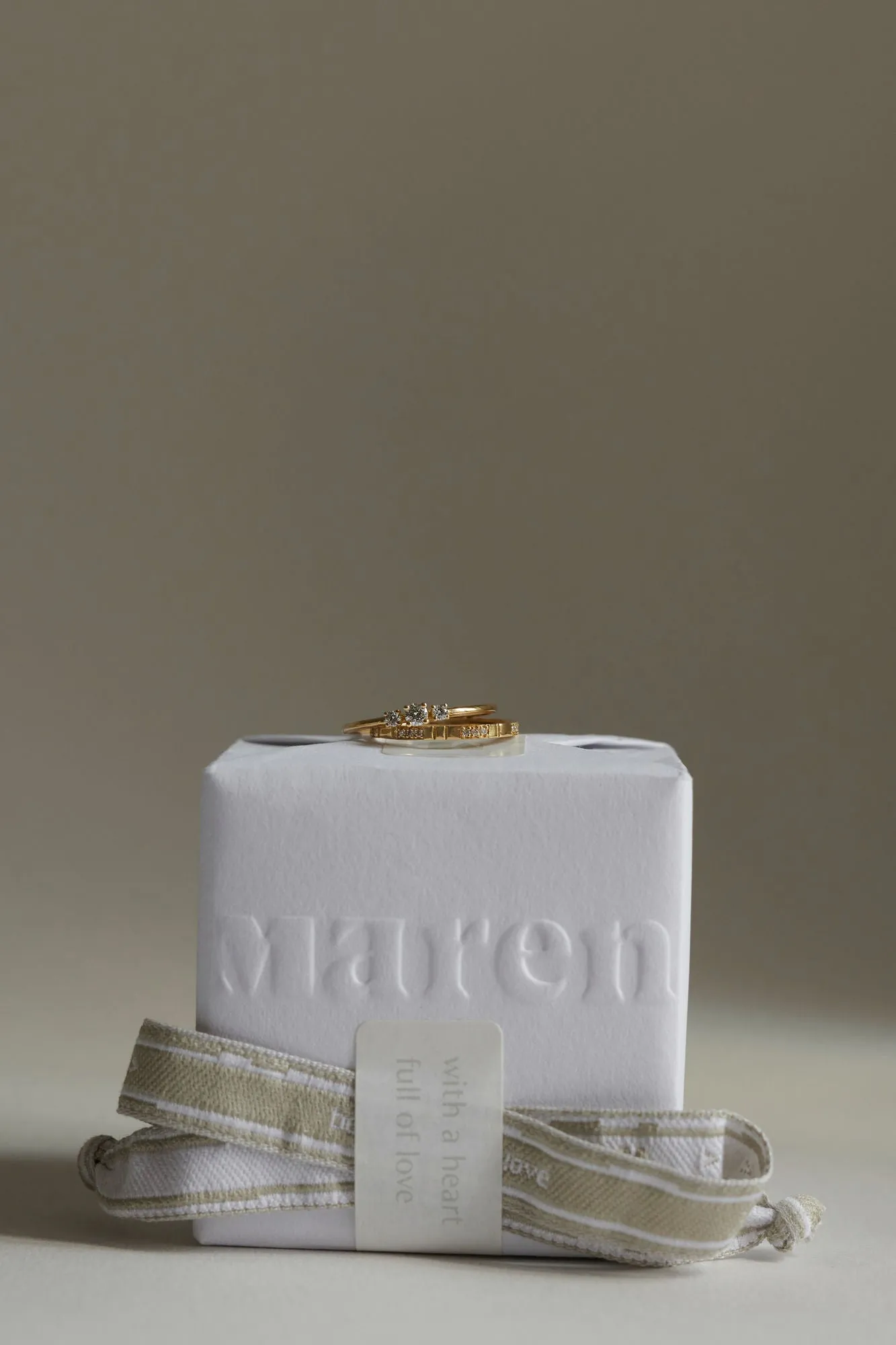 Lovelines Milestones Wedding 18K Gold Ring w. Diamonds