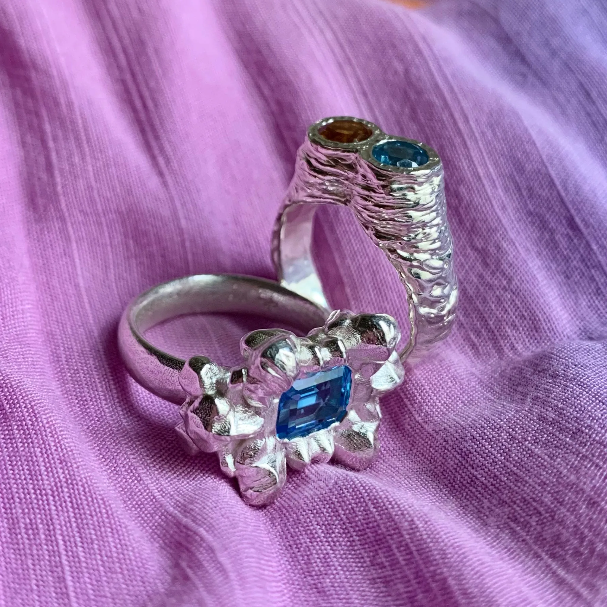 M3DP Topaz & Citrine Double Ring Pieces of Eight