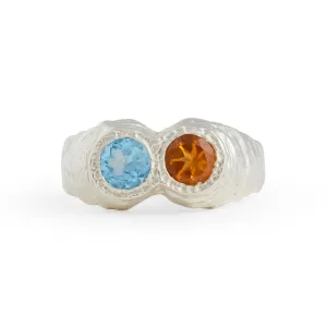 M3DP Topaz & Citrine Double Ring Pieces of Eight