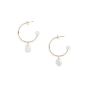 Medium Gold Charming Hoop   Charms Earrings Pieces of Eight