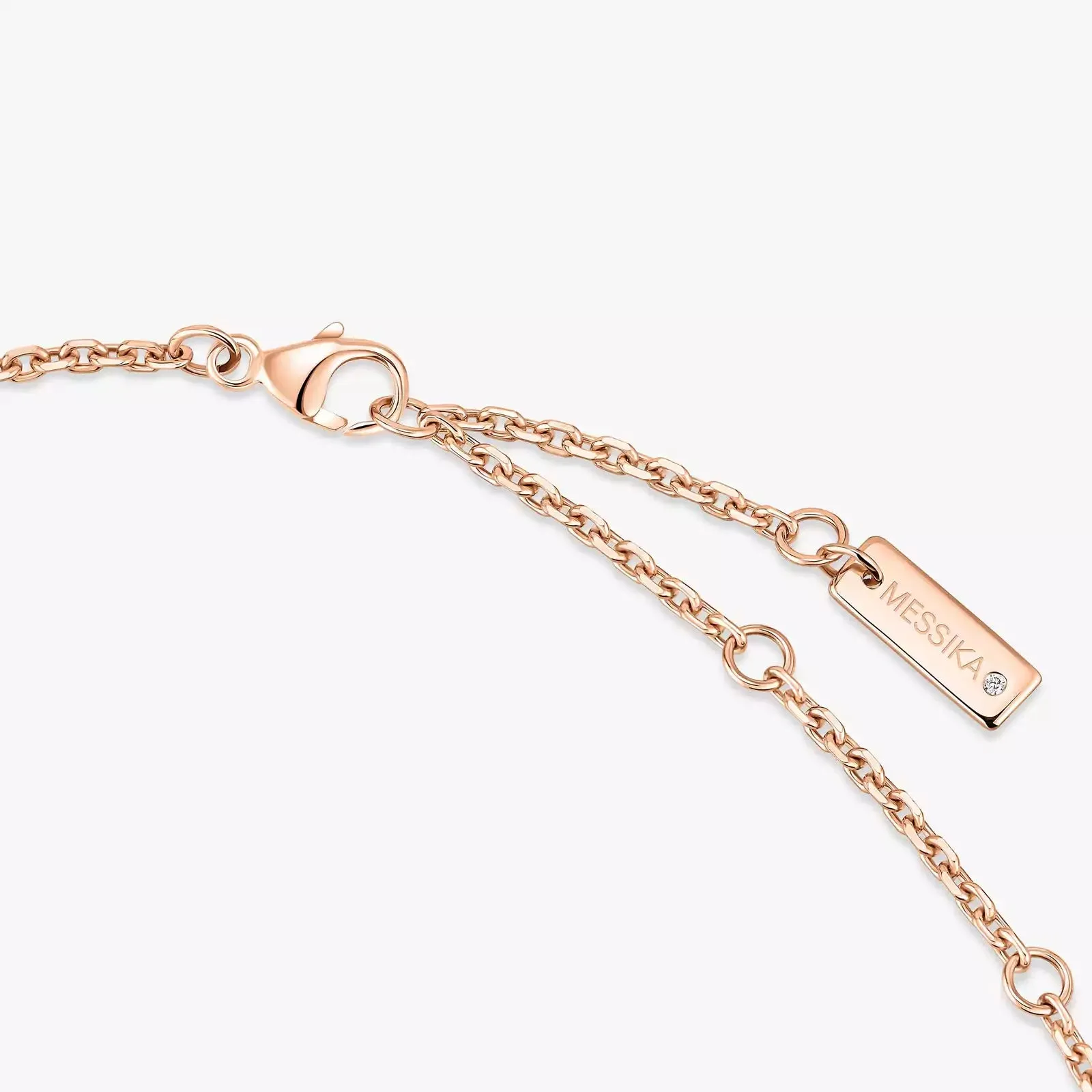Messika Move Classique Ciselé 18ct Rose Gold 0.20ct Diamond Necklace
