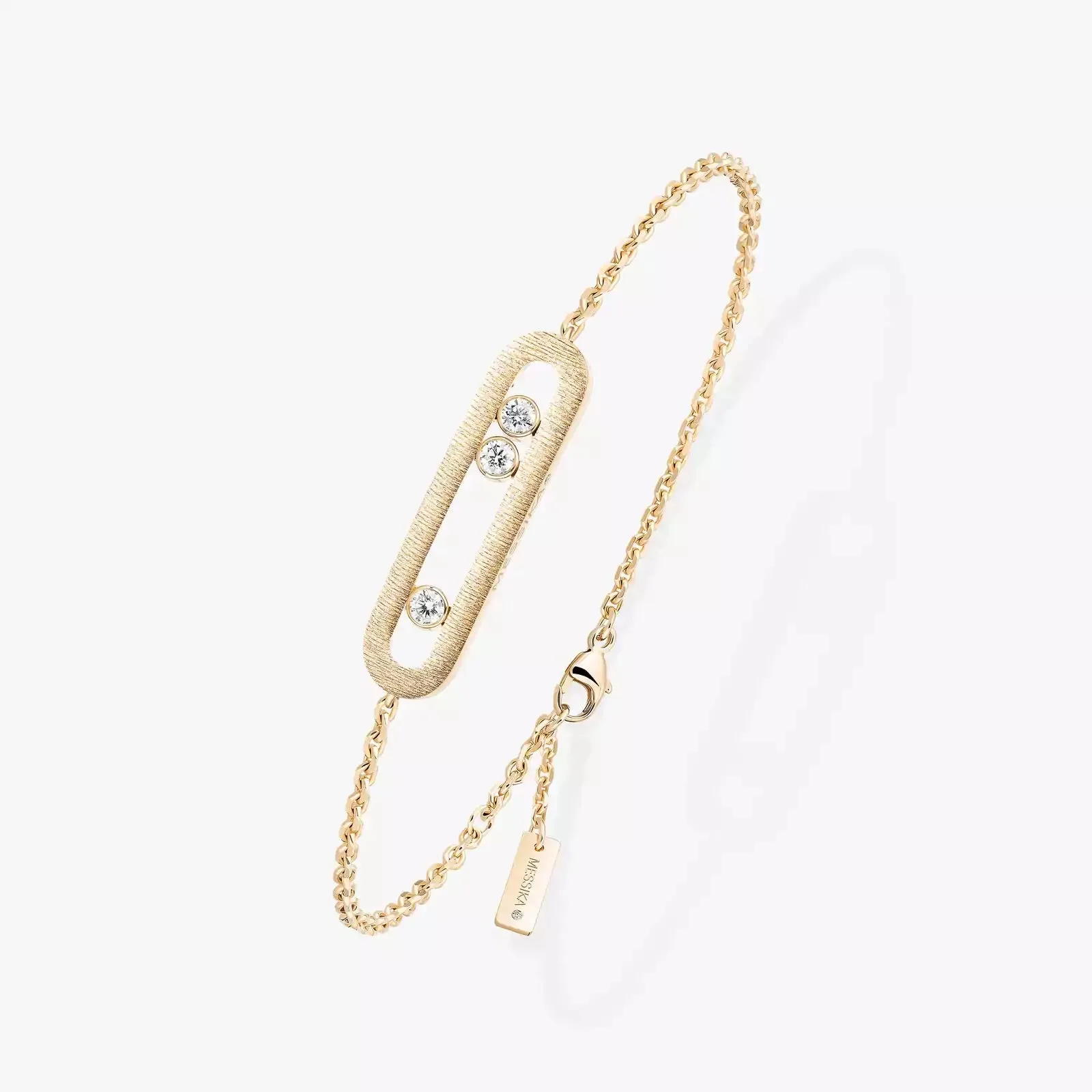 Messika Move Classique Ciselé 18ct Yellow Gold 0.20ct Diamond Bracelet