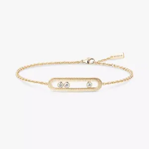 Messika Move Classique Ciselé 18ct Yellow Gold 0.20ct Diamond Bracelet