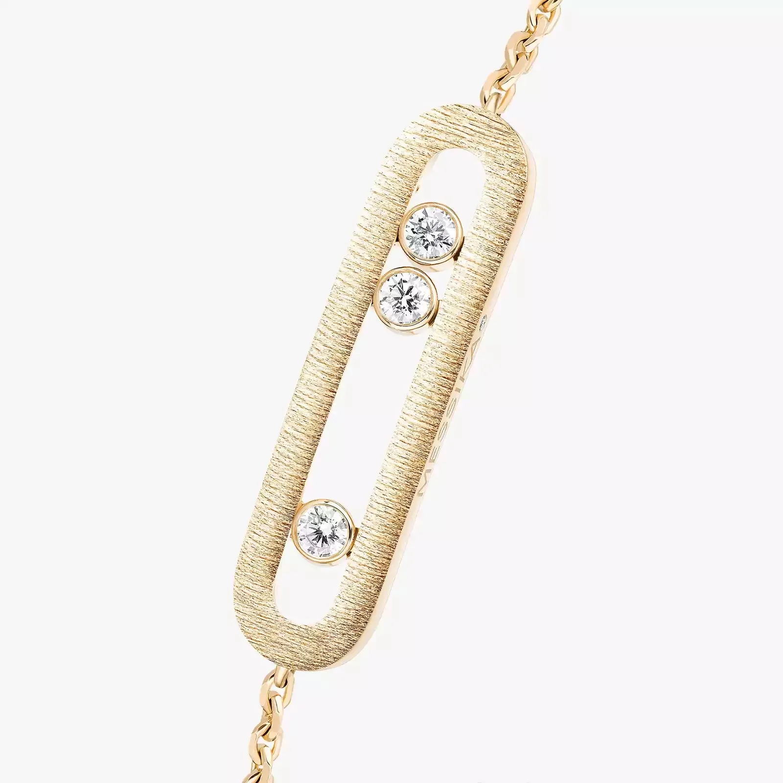 Messika Move Classique Ciselé 18ct Yellow Gold 0.20ct Diamond Bracelet