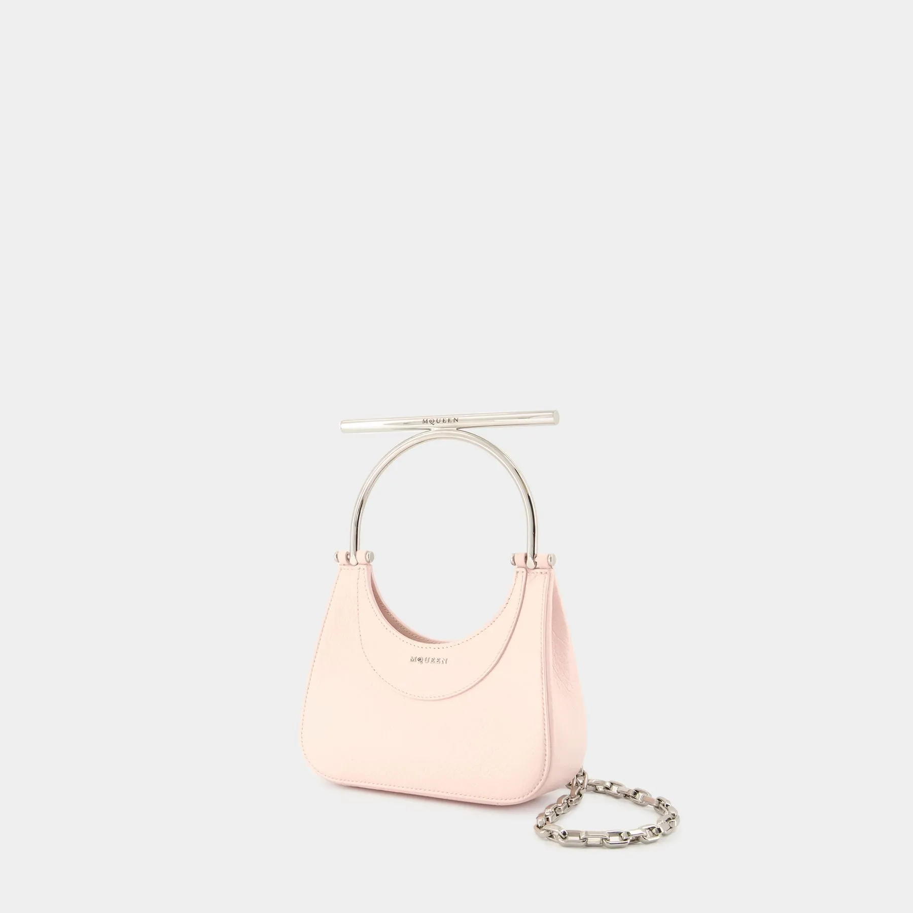 Mini Cross Bar Purse - Alexander McQueen - Leather - Pink
