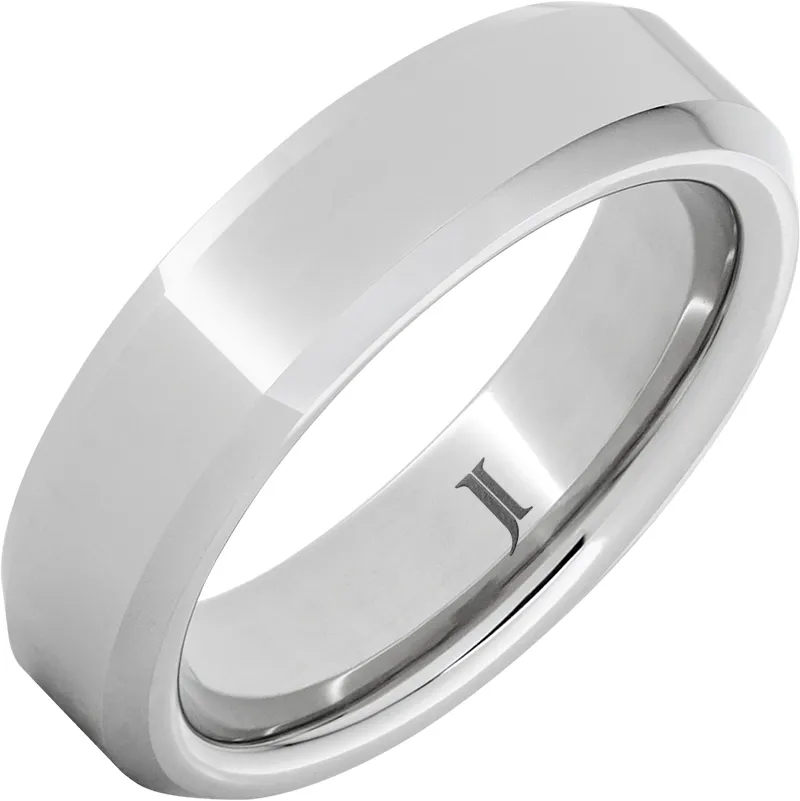 Miravir Serinium Bevel Ring with Polished Finish