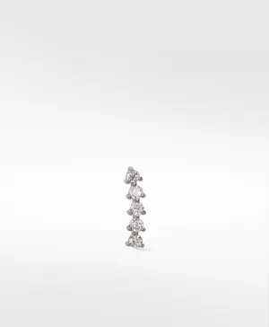 Modernist Tennis 14K Whitegold Stud w. Lab-Grown Diamond