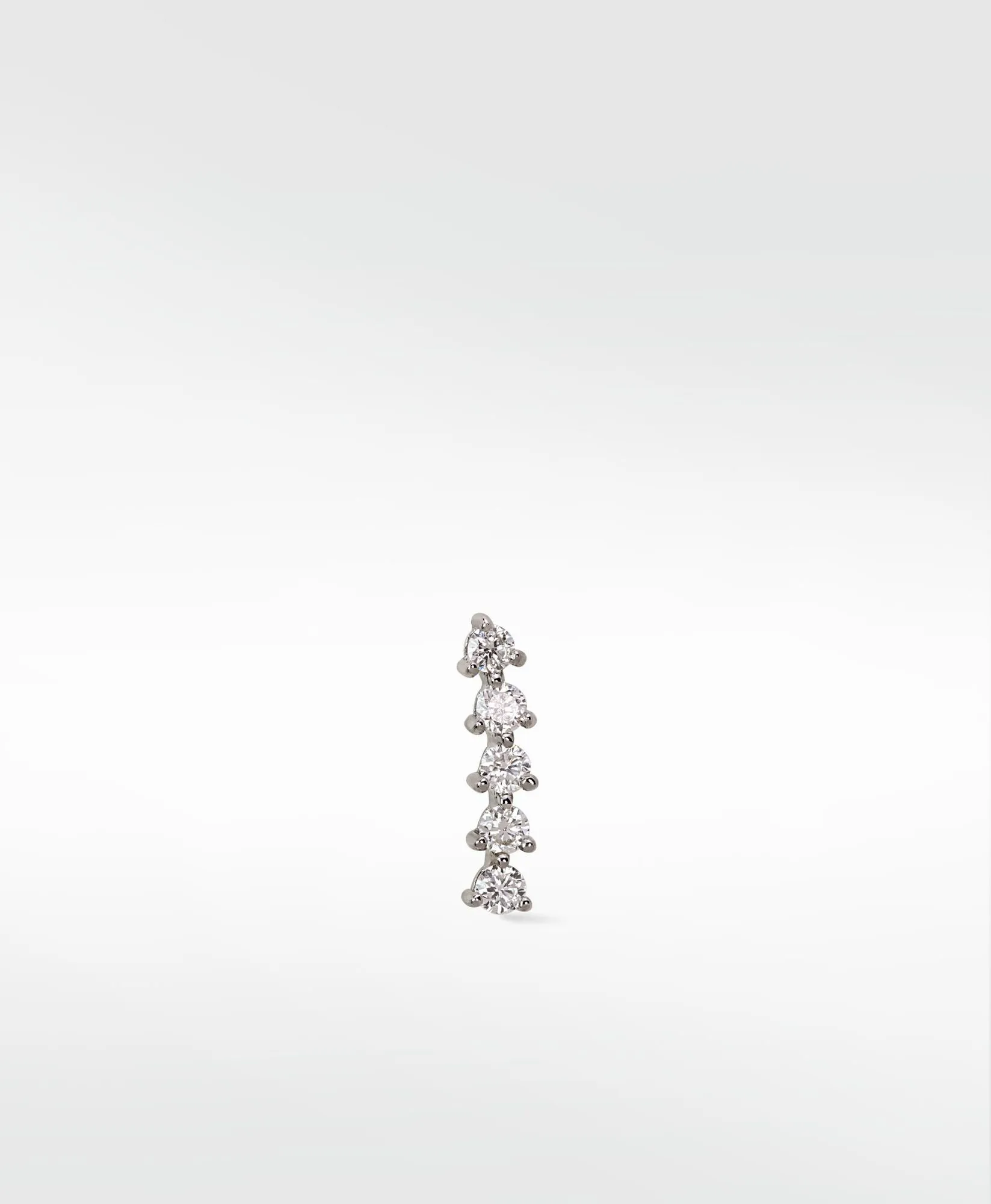 Modernist Tennis 14K Whitegold Stud w. Lab-Grown Diamond