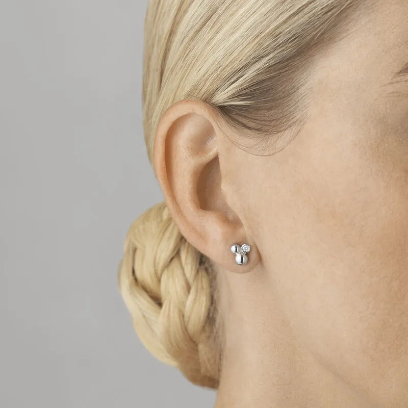 Moonlight Grapes Silver Studs w. Diamonds