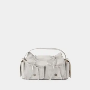 Multipocket Vintage Shoulder Bag - Acne Studios - Leather - White