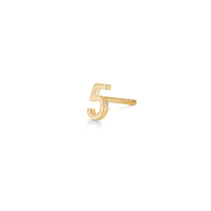 My 5 18K Gold Stud w. Diamond