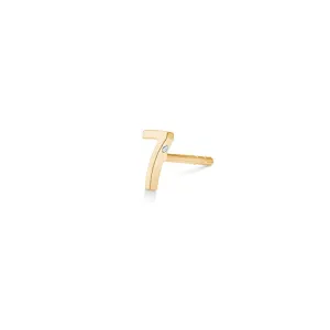 My 7 18K Gold Stud w. Diamond