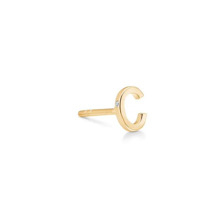 My C 18K Gold Stud w. Diamond