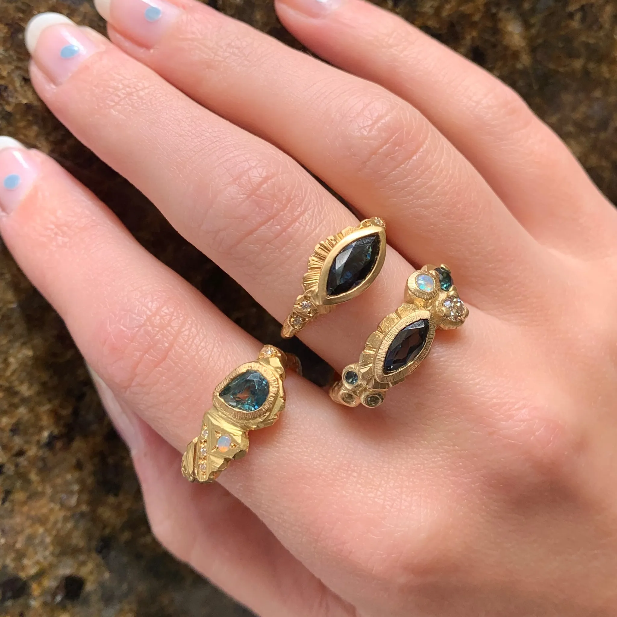Night Bloom 2 Ring Pieces of Eight