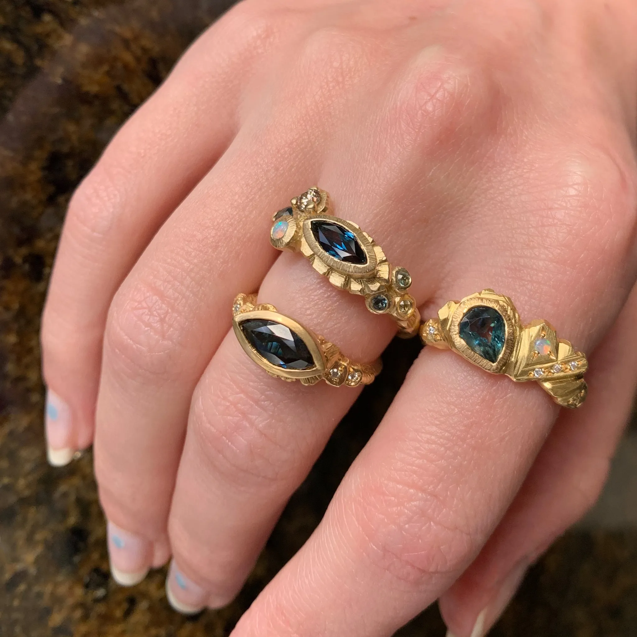 Night Bloom 2 Ring Pieces of Eight