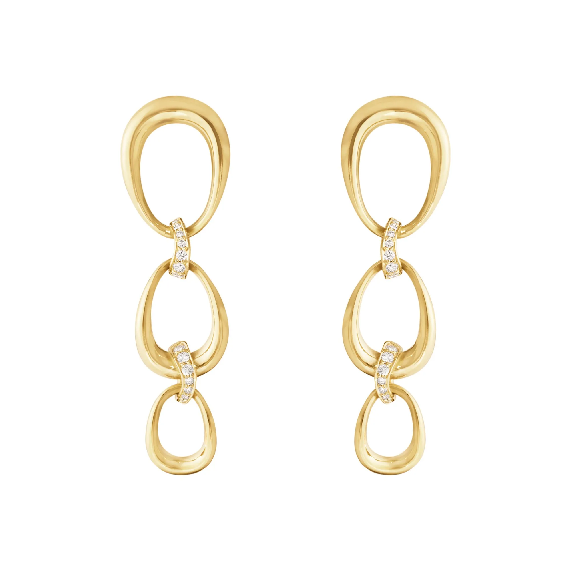 Offspring 18K Gold Earrings w. 0.11 ct. Diamonds