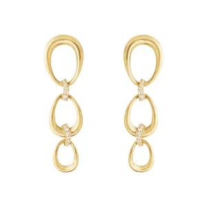 Offspring 18K Gold Earrings w. 0.11 ct. Diamonds