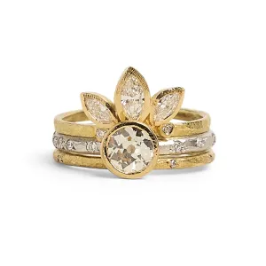 Old Cut Diamond Stack Ring Pieces of Eight