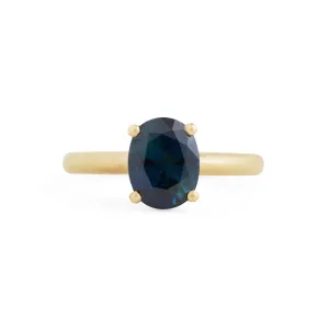 Oval Harvest Teal Parti Sapphire Ring Pieces of Eight
