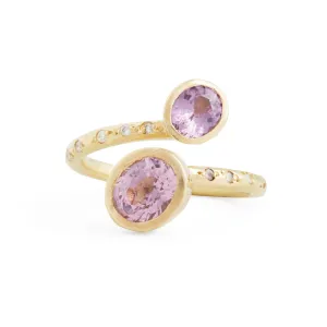 Oval Pink Spinel Swirl Ring Pieces of Eight
