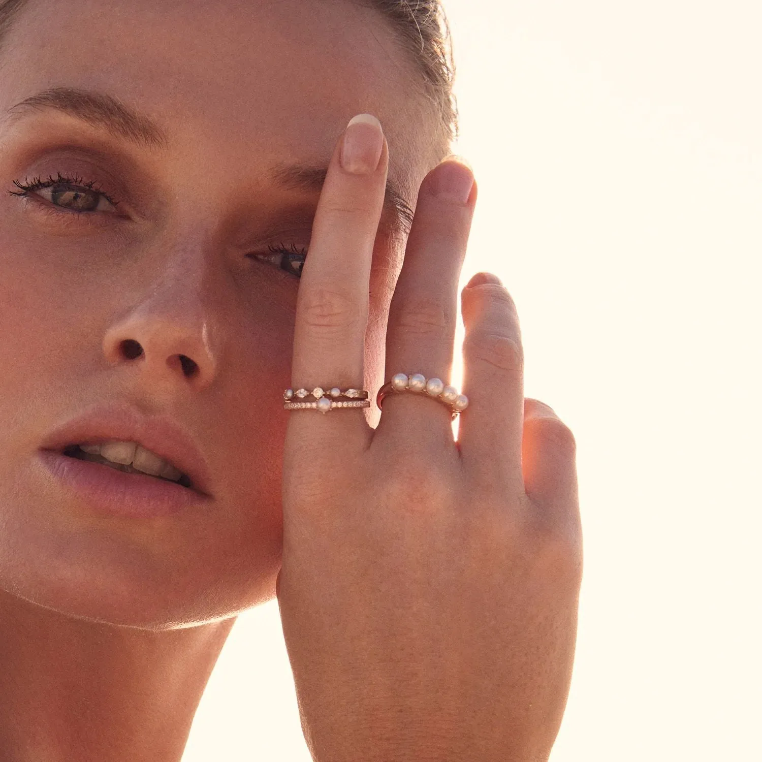 Padua Silver Ring w. White Pearls