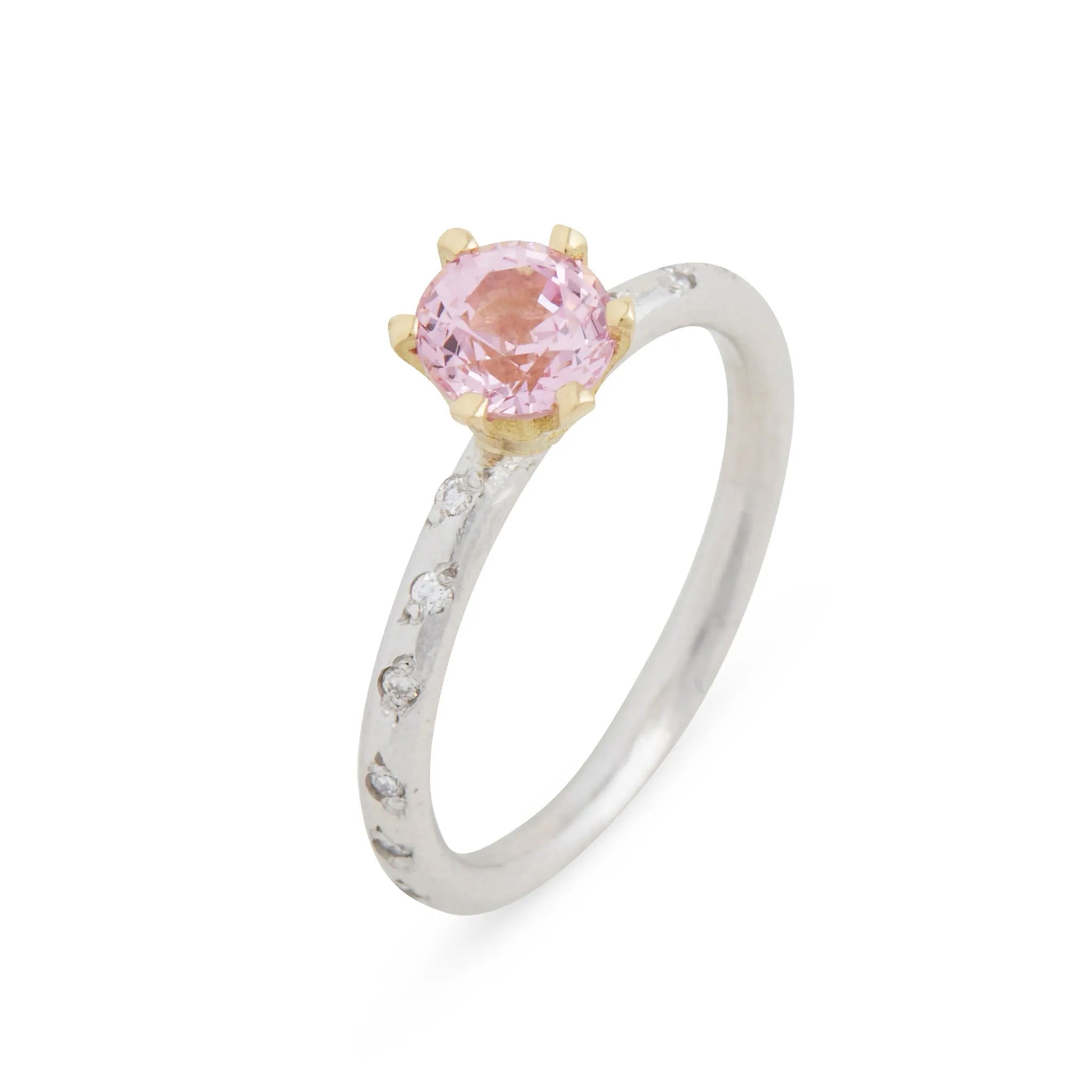 Pale Pink Spinel Solitaire Ring Pieces of Eight