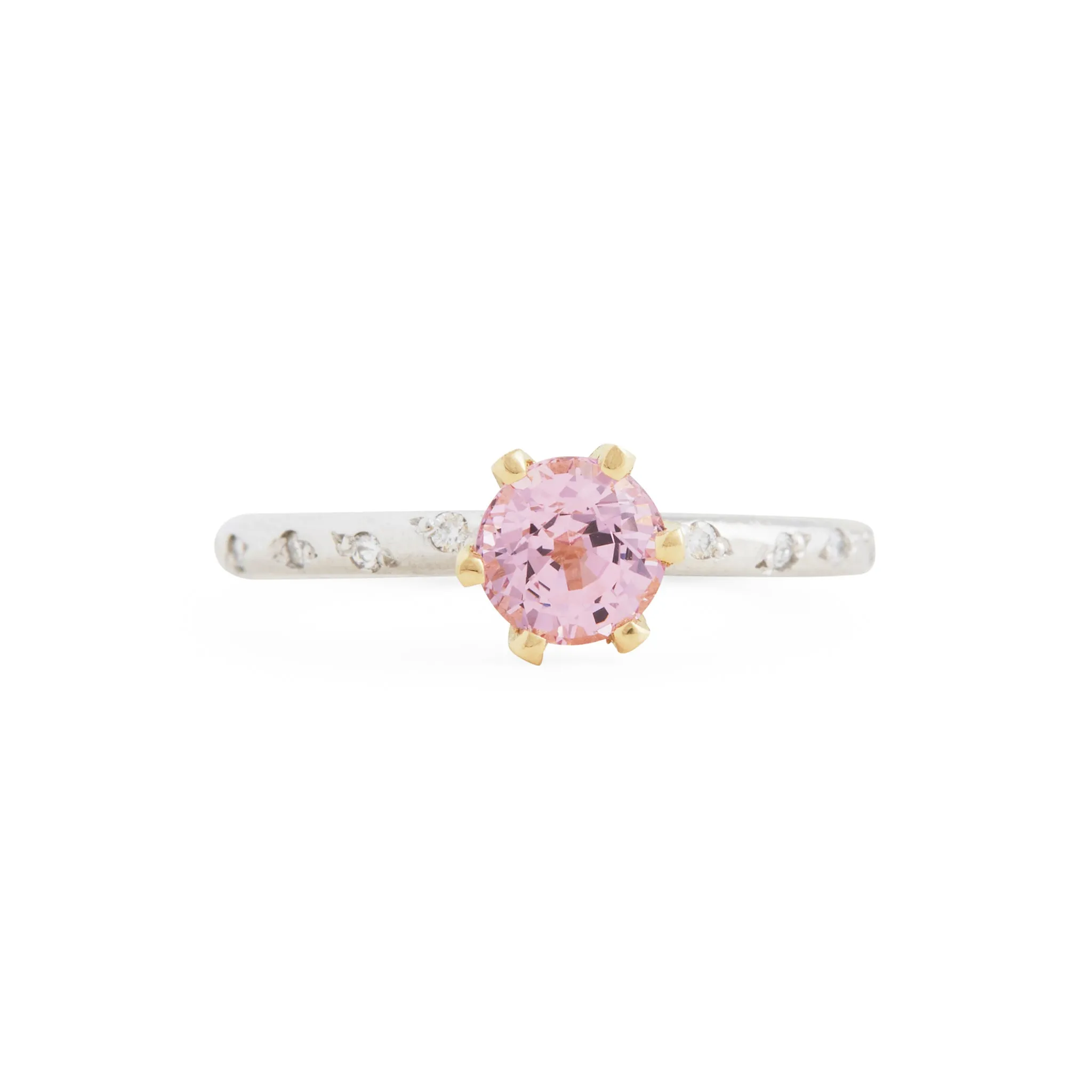 Pale Pink Spinel Solitaire Ring Pieces of Eight