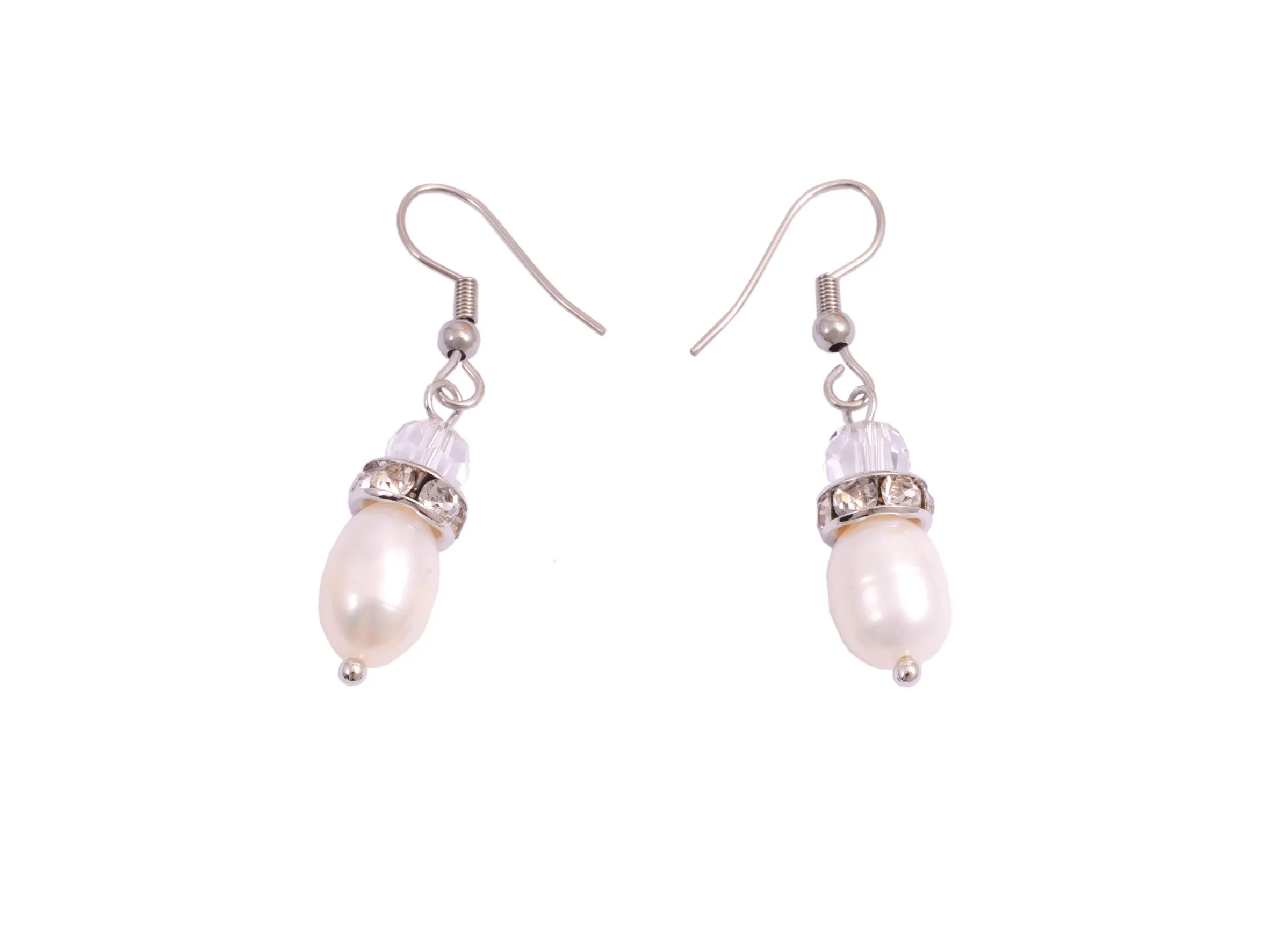 Pearl And Swarovski Crystal Earrings - SW0012