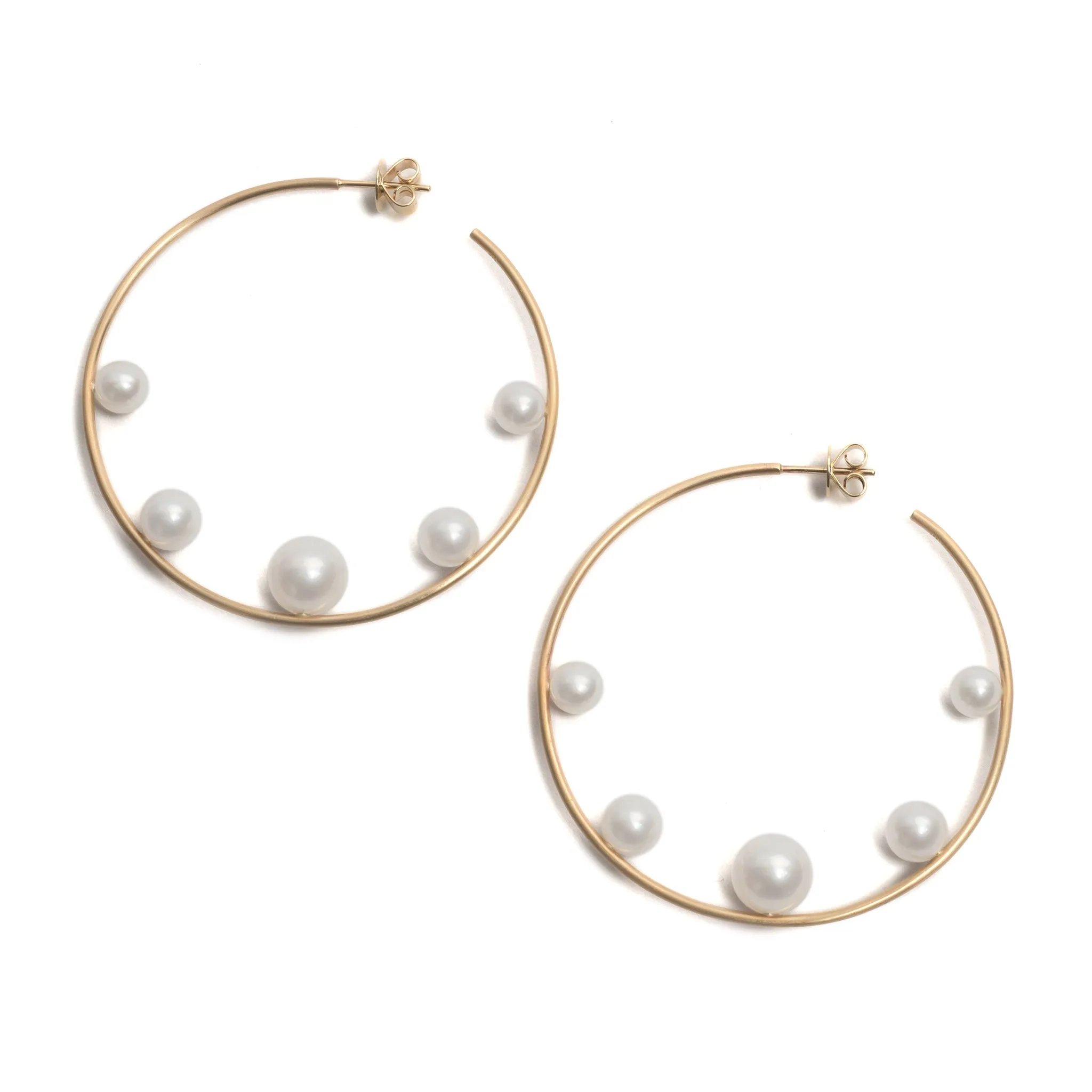 Pearl Introvert Hoop Earrings Pieces of Eight